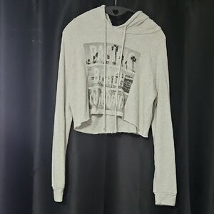 Soft EverHottie Gray Cropped Hoodie For Womens And Girls